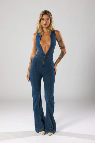 Heart Denim Overalls